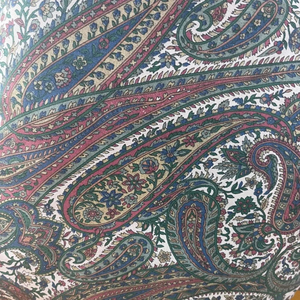 Vtg Lauren Ralph Lauren Heritage Paisley Throw Pillow 18x18 Blue Green Red